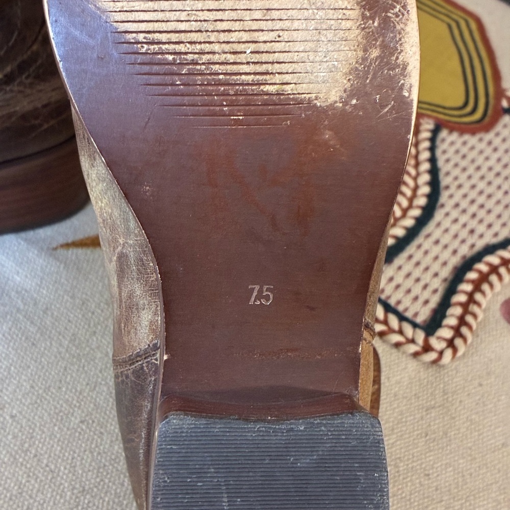 Distressed Brown Ankle Booties - Picture 8 of 8
